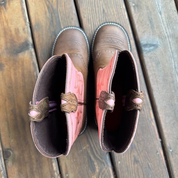 Justin Brown & Pink L9901 Gypsy Western Boot with Bay Apache in Women's 9B - Picture 10 of 12